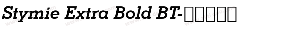 Stymie Extra Bold BT字体转换